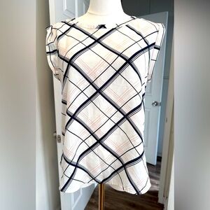Ann Taylor Petite Sleeveless Plaid Blouse – Size SP